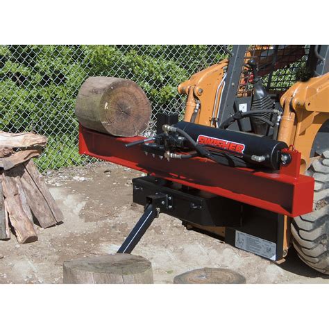 skid steer horizontal vertical log splitter|log splitter attachment for bobcat.